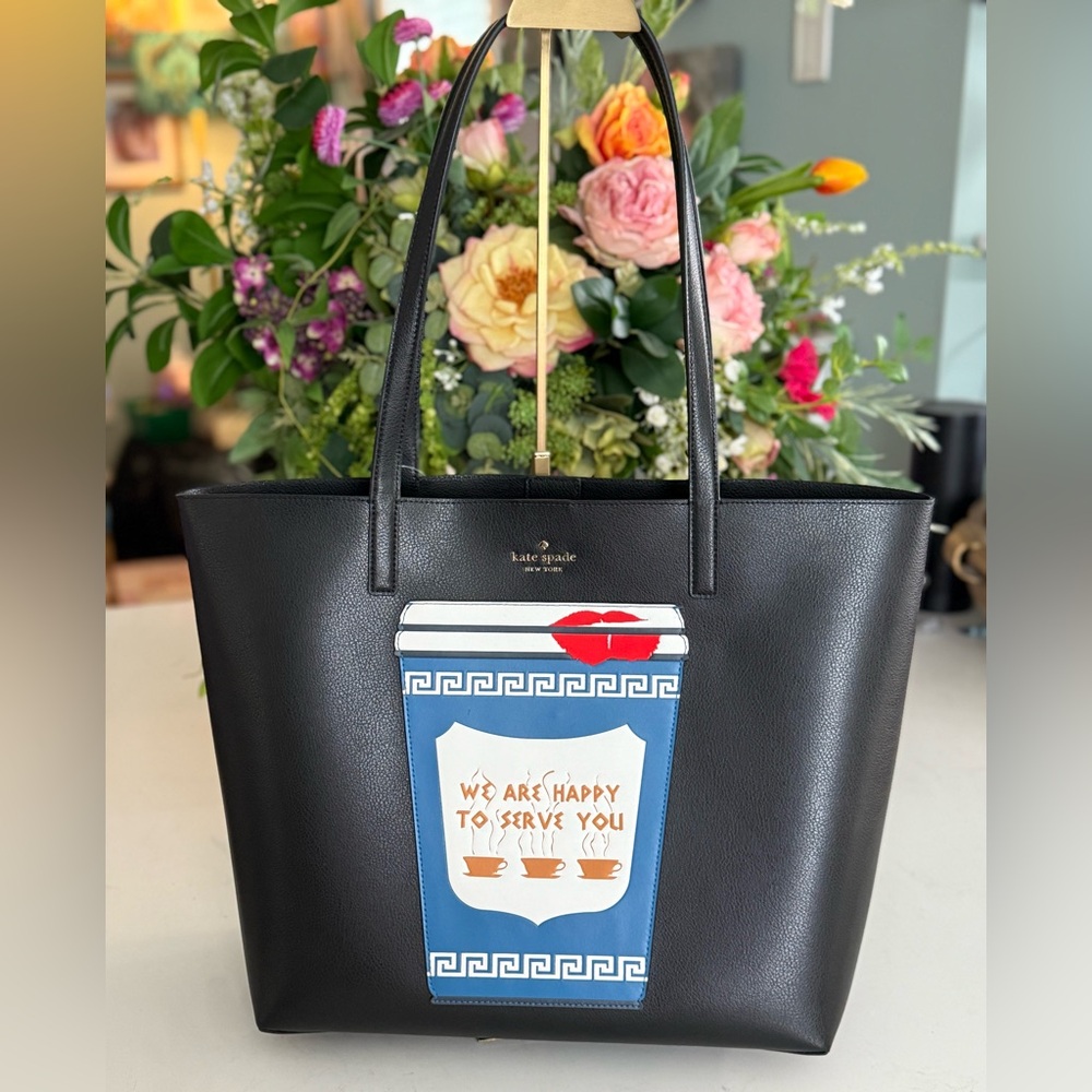 Kate Spade Collectable Bundle Coffee Break Shoulder Novelty Tote ~ NWT
